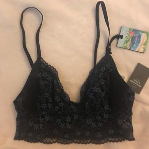 NWT Abercrombie & Fitch Navy Blue Floral Bralette